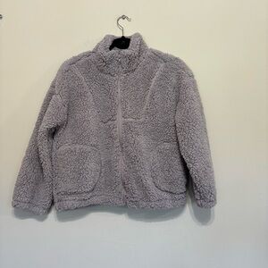 Cozy Gray Sherpa Jacket